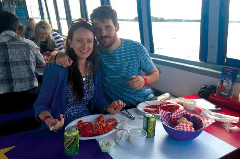 The Whytes eat Lobster