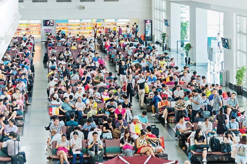 China airport departures lounge