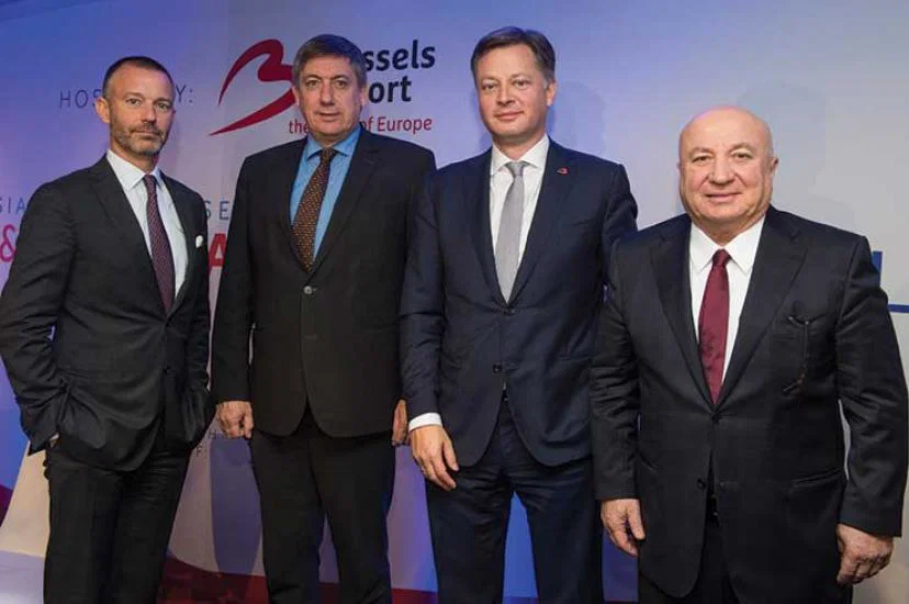 From left: ACI Europe director general Olivier Jankovec; Belgian deputy prime minister and minister