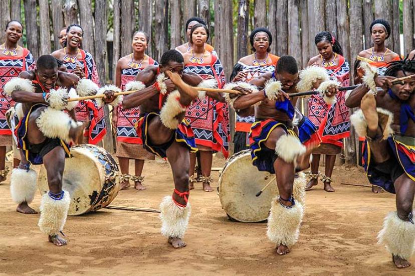 Swaziland Mantenga Reserve dancers