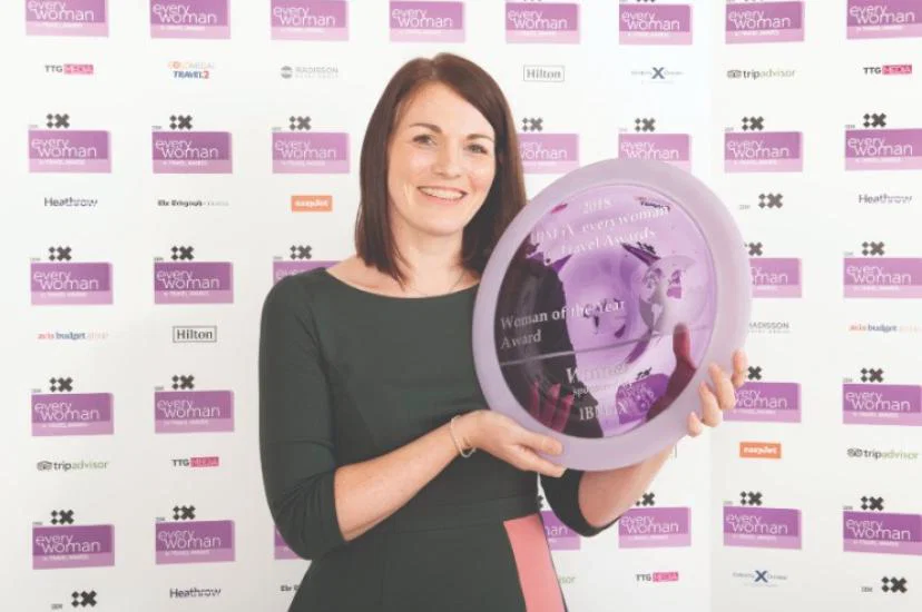 Kate McWilliams with her everywoman in Travel award