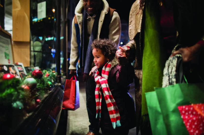 Christmas window displays can attract new clients