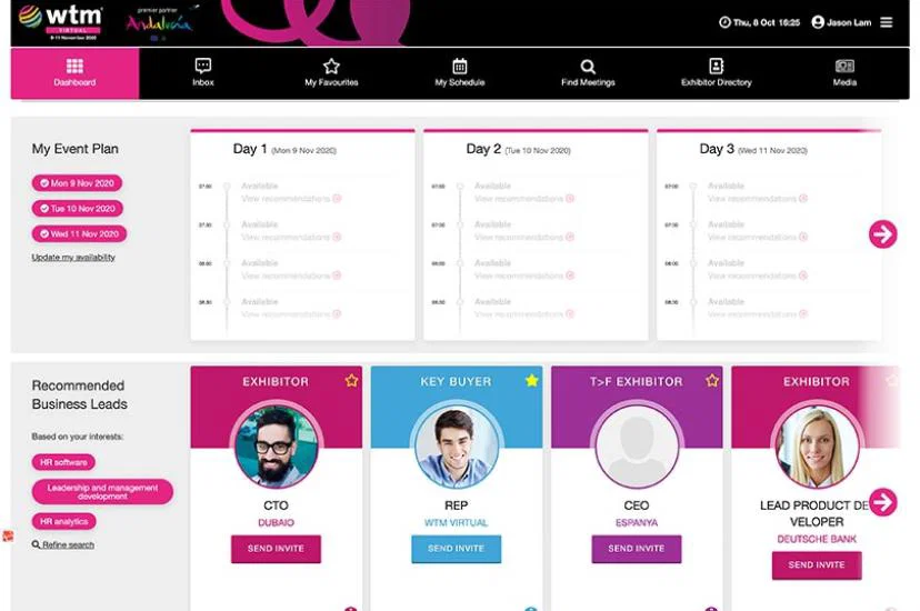 WTM Virtual delegates will use a digital platform to watch sessions and arrange meetings