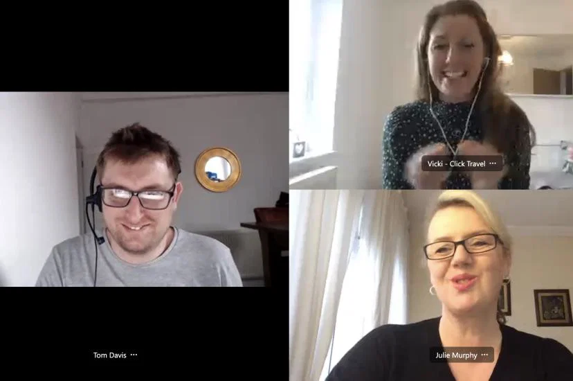Click Travel's Vicki Williams and Tom Davis with Star Alliance's Julie Murphy