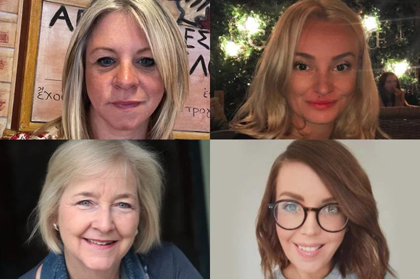 Clockwise from top: Fiona Wilkins, Hannah Ramrachia, Kit Williams and Nicola Bedford