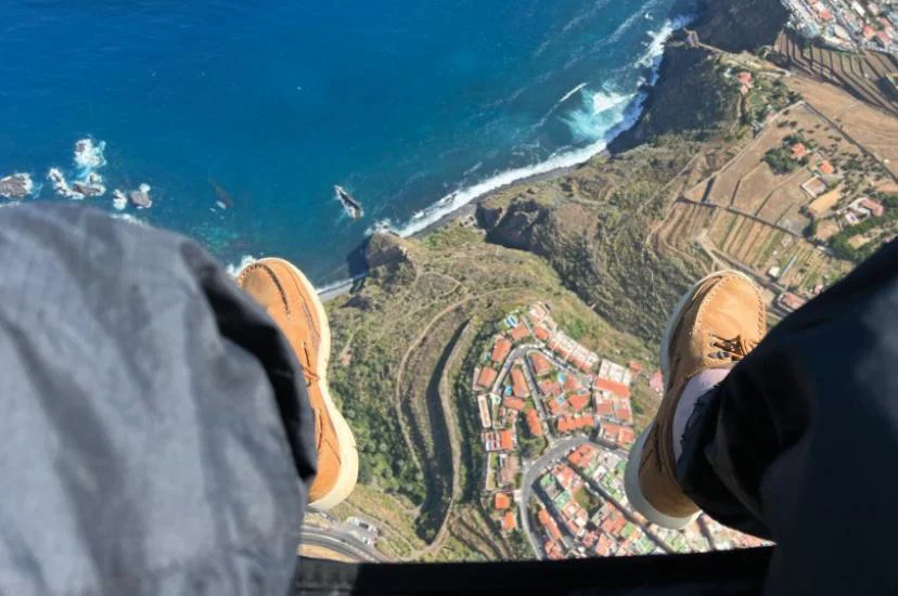 Peter Ellegard glides over the north coast of Tenerife © Peter Ellegard