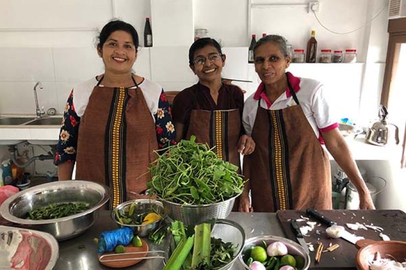 G Touring invites clients to visit community tourism enterprises led by women, including the Sthree Cafe in Sri Lanka