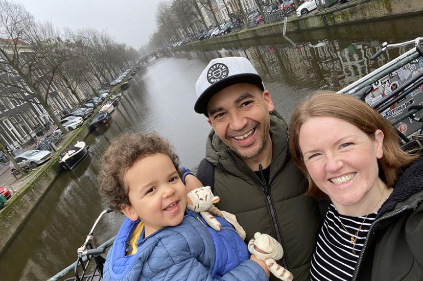 Pippa and family in Amsterdam