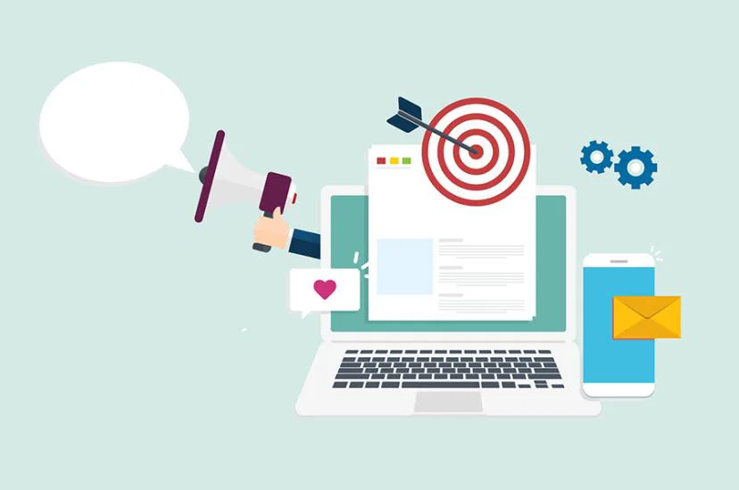Shout about your business illustration 