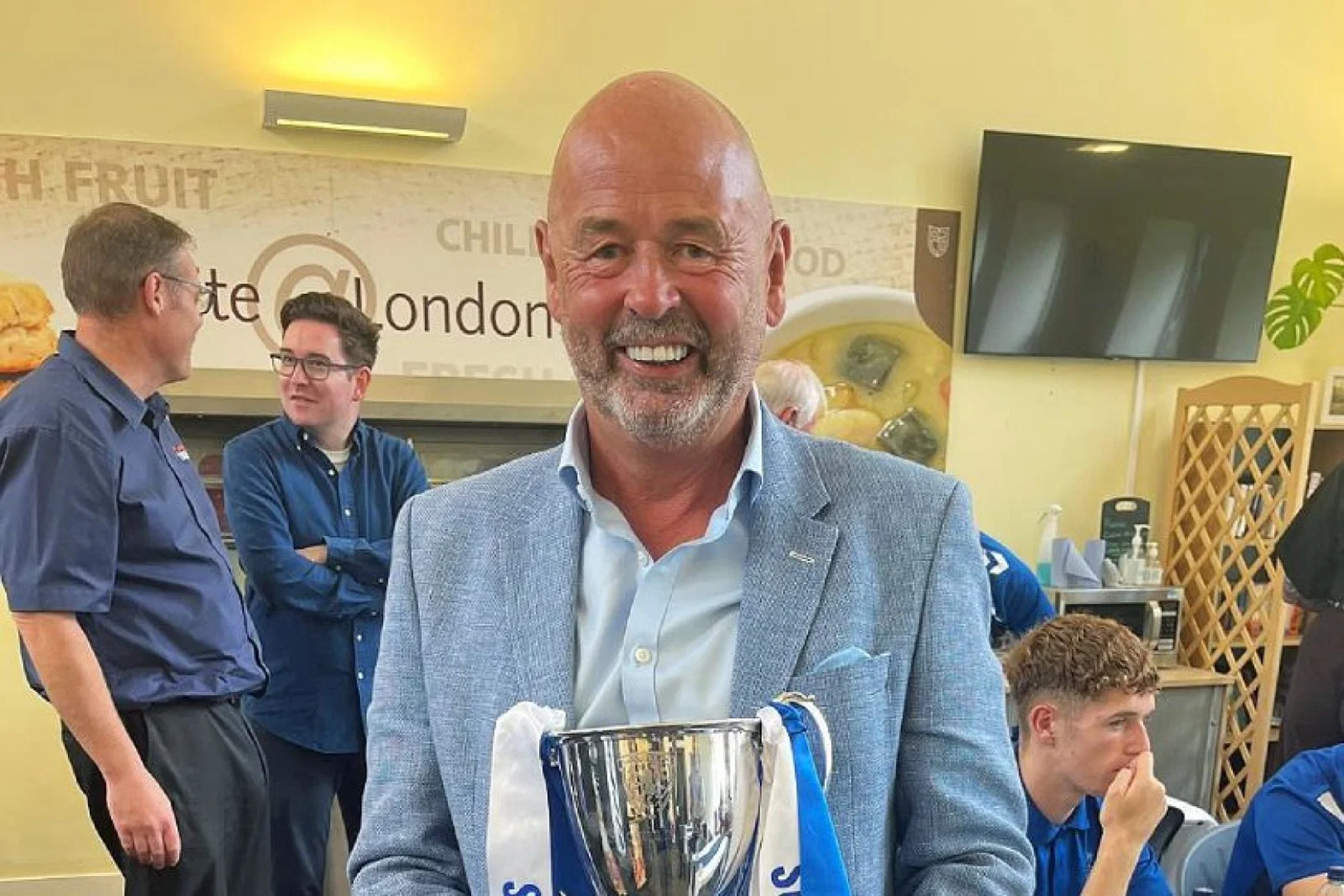 Hays Travel North West owner Don Bircham pictured with the Scottish FA youth cup