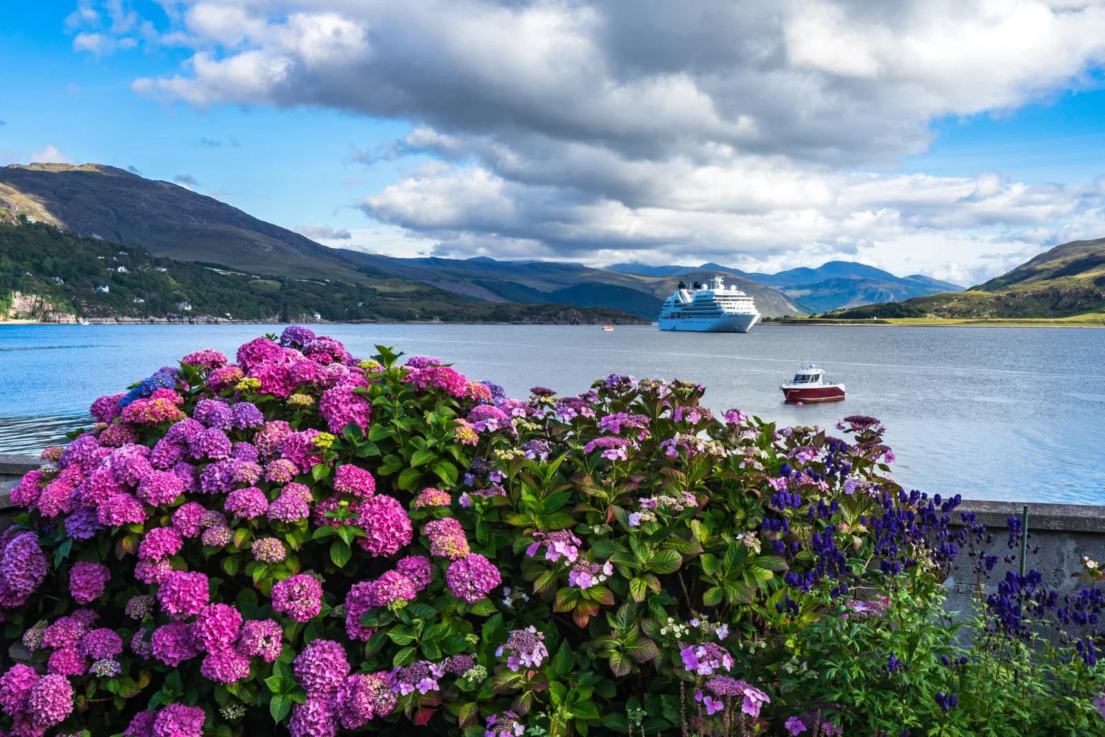 A cruise ship in Ullapool, Scotland