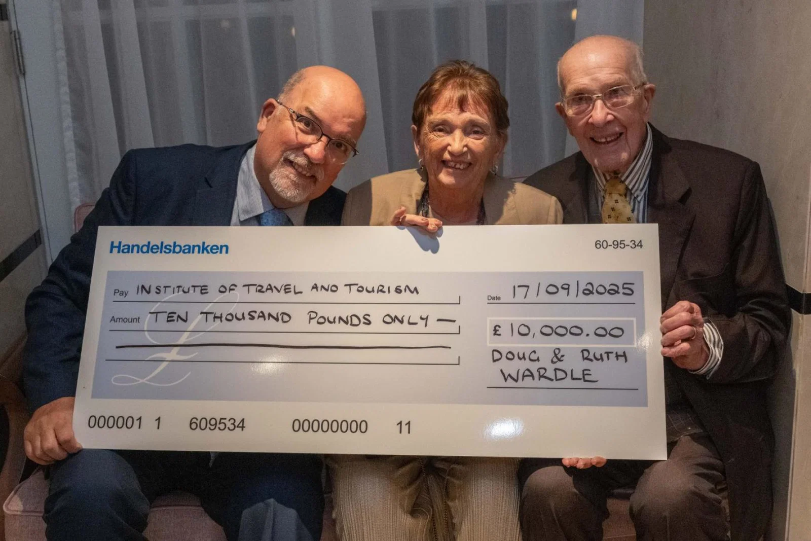The Wardles: Chris, Ruth and Doug, have created an ITT conference bursary