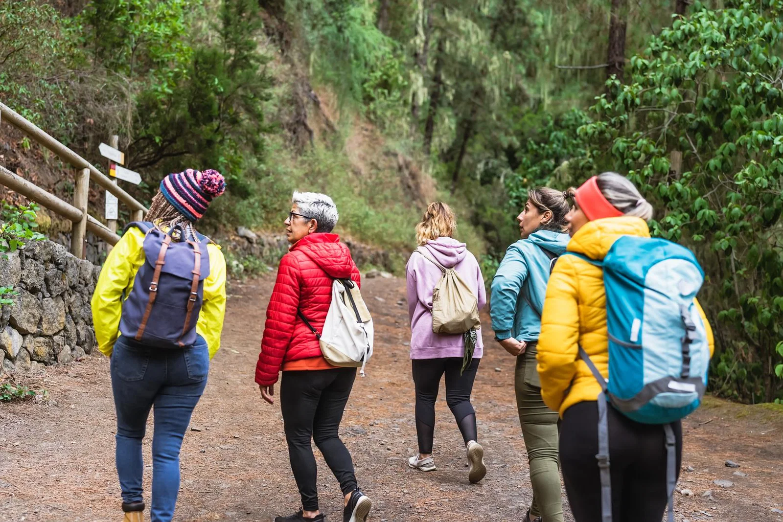 Group of women hiking in Spain