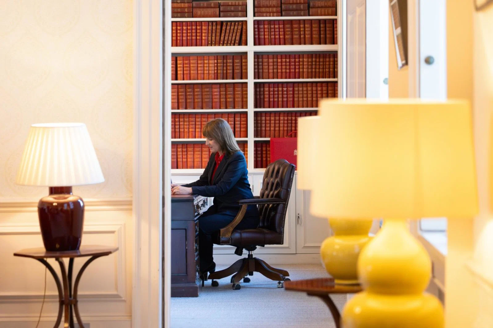 Chancellor Rachel Reeves reviews her speech ahead of the Autumn Statement
