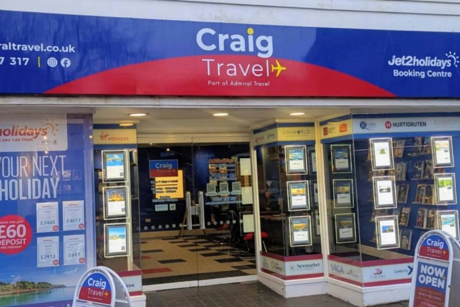 Craig Travel's new shopfront in Kendal, Cumbria