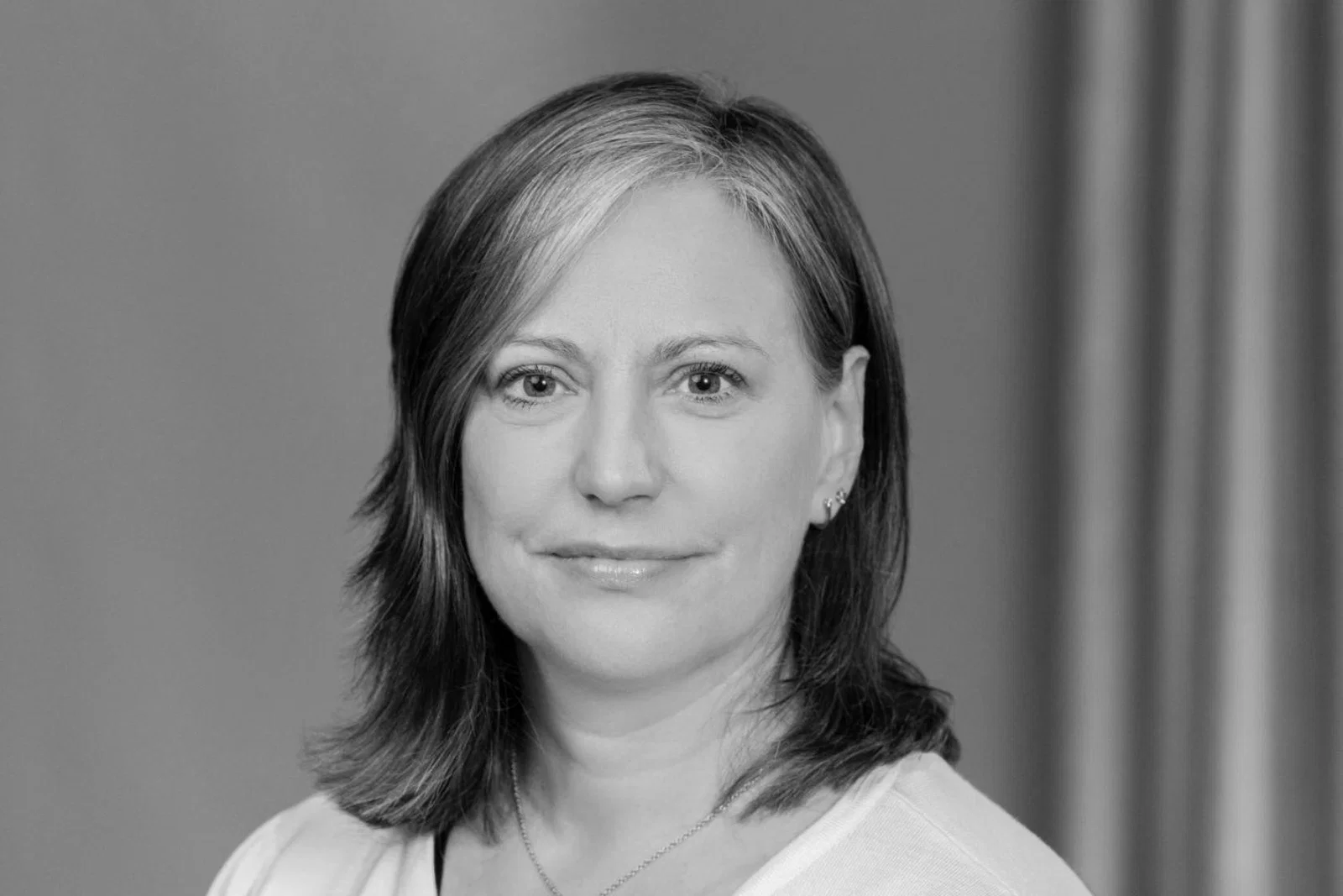 Woman in black and white photo 