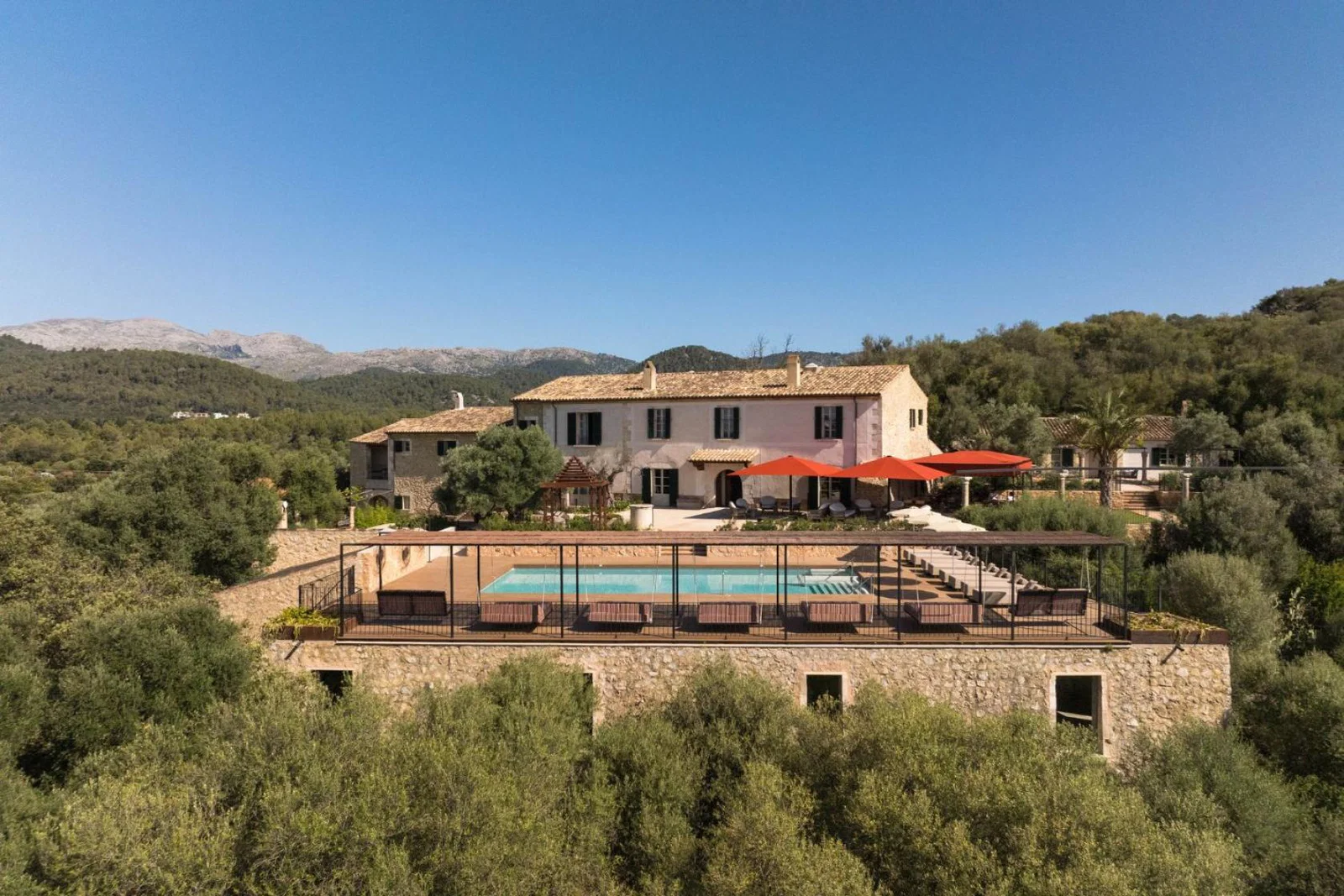 A rustic farmhouse in the Mallorcan countryside 