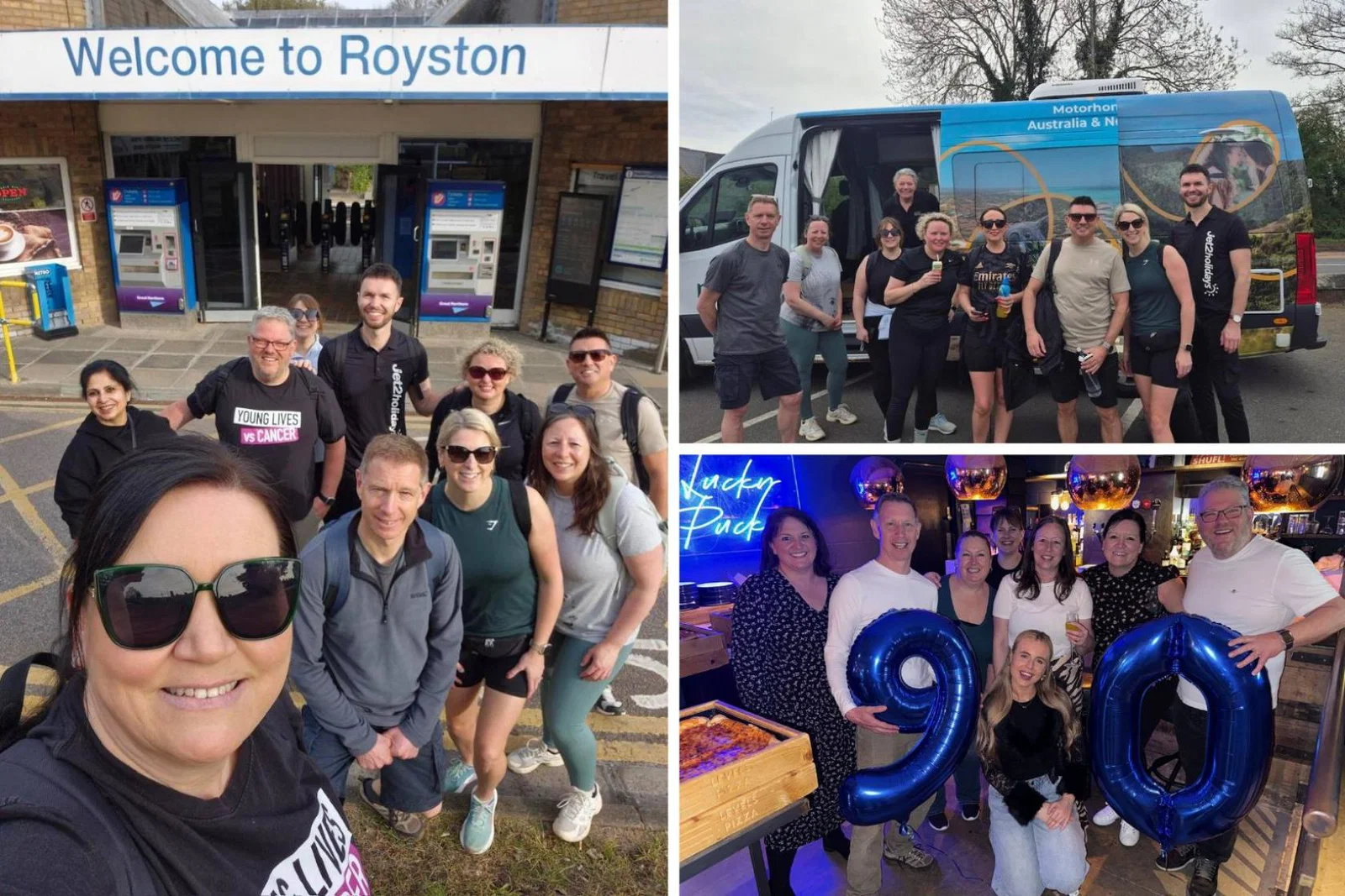 Premier Travel team on Royston to Cambridge charity cancer walk
