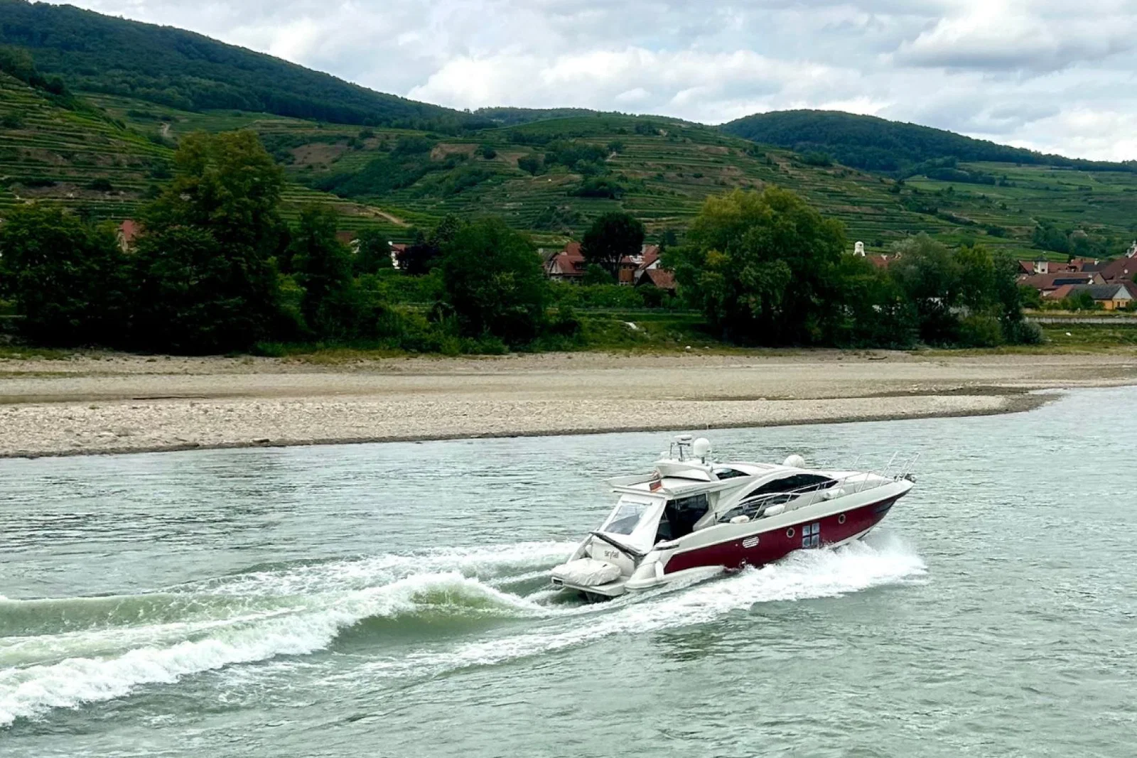 Low-water level seen on the Danube