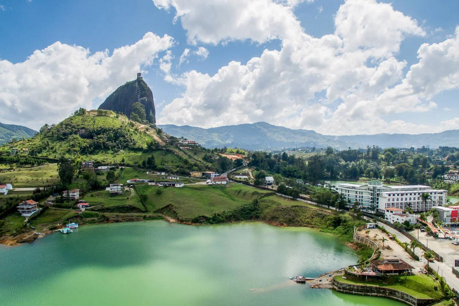 Aerial view of Guatape, Colombia