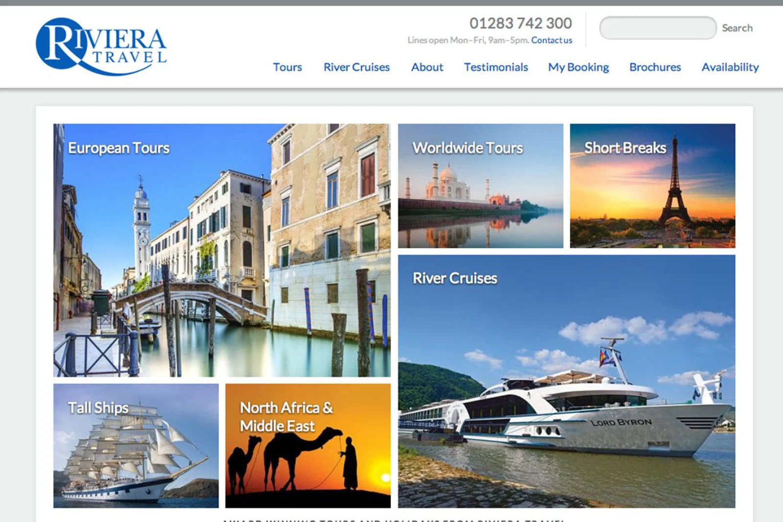 Riviera Travel screengrab