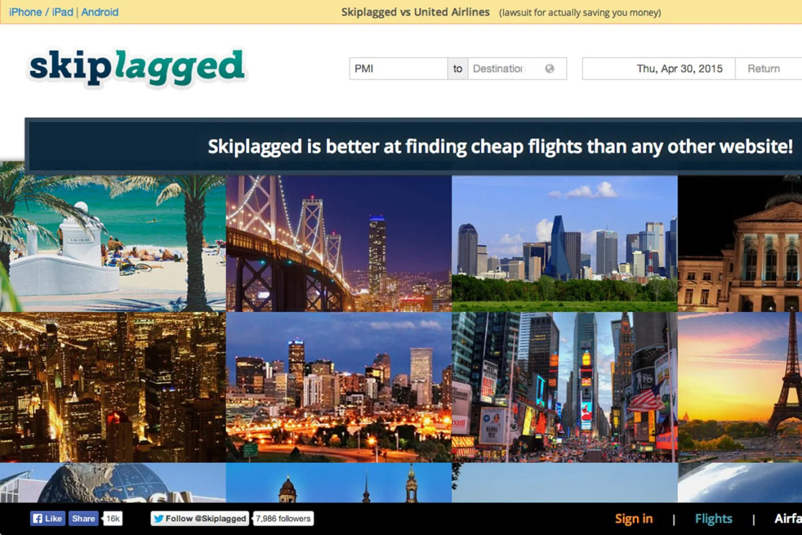Skiplagged screengrab