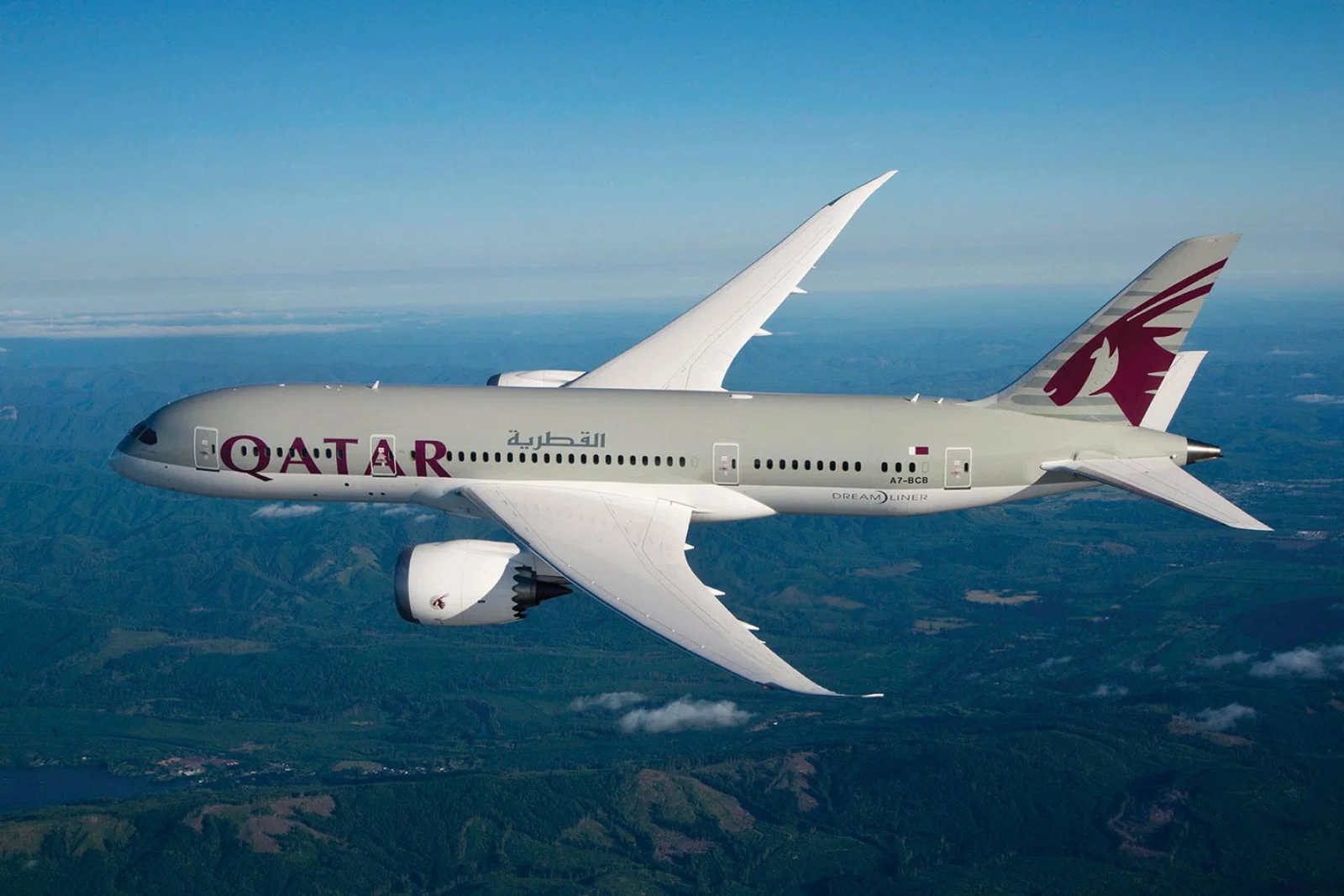 Qatar Dreamline in flight