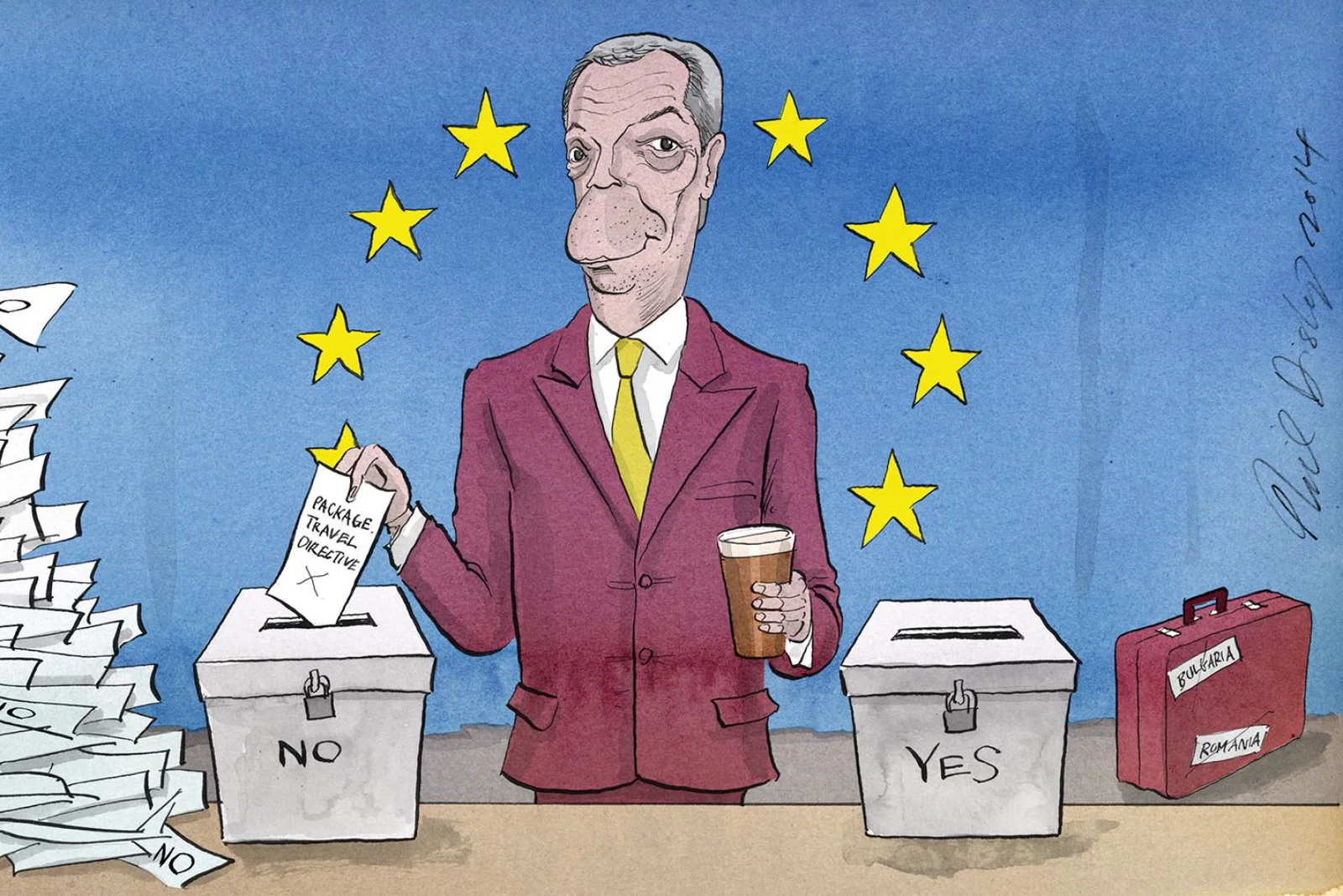 Nigel Farage cartoon - PTD