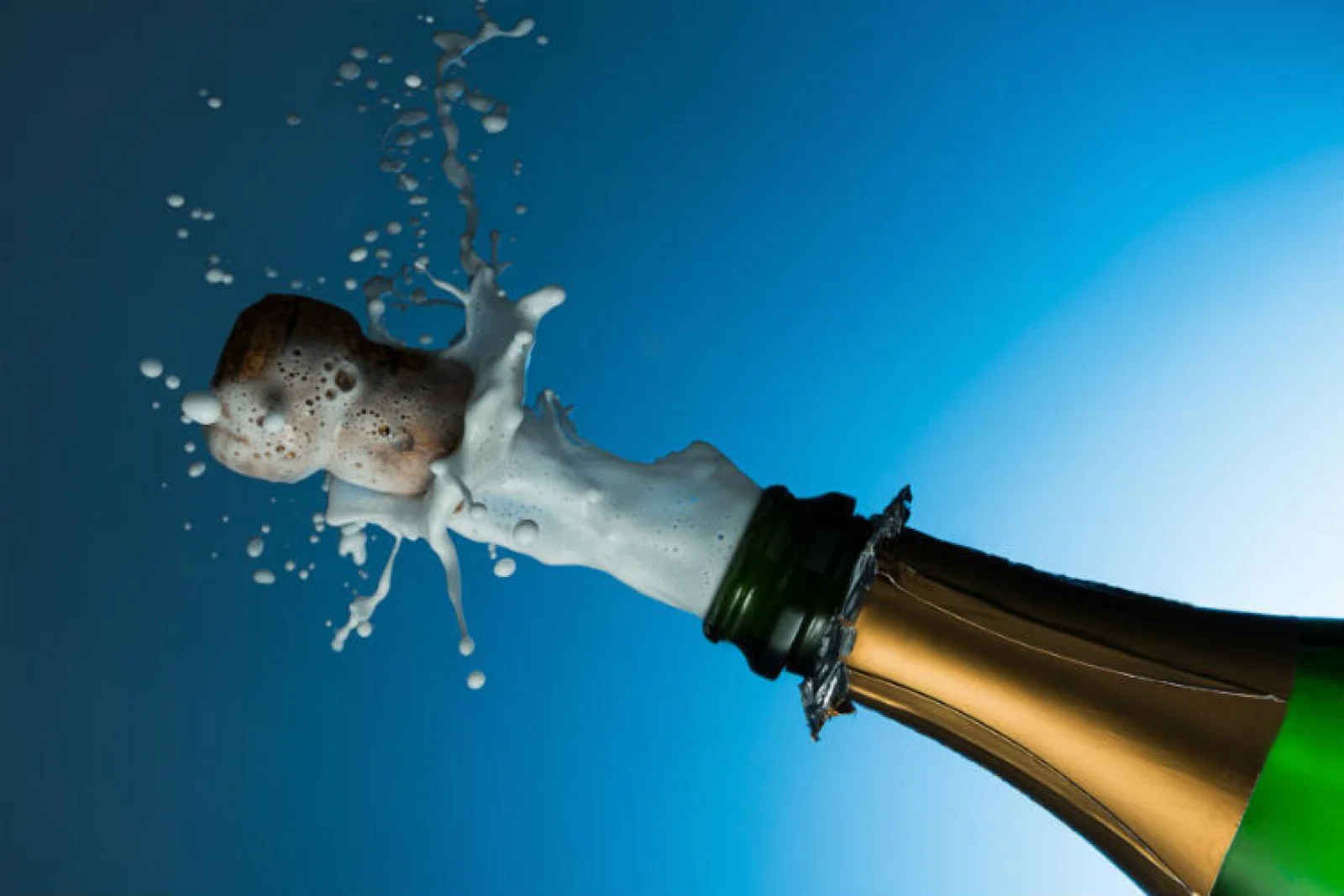 Champagne cork popping