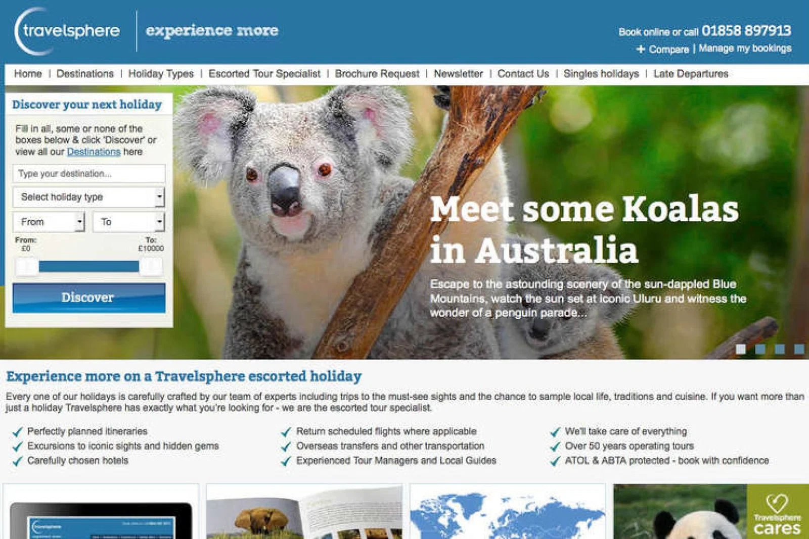 Travelsphere website