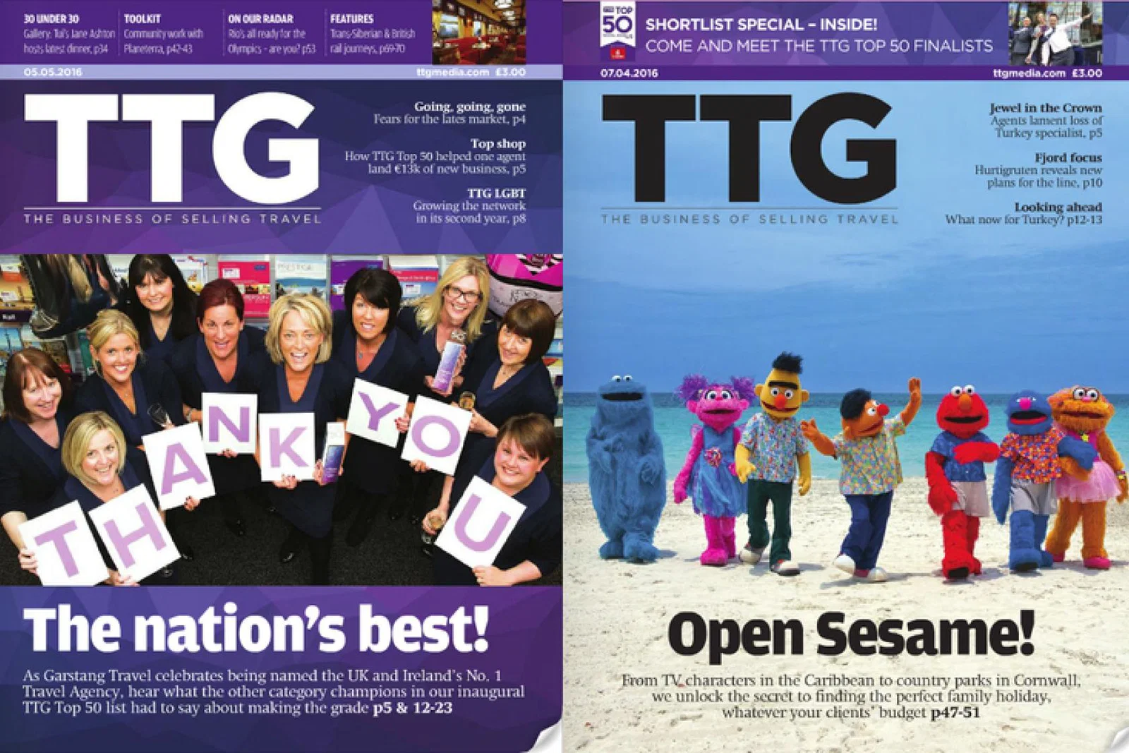 Front covers TTG