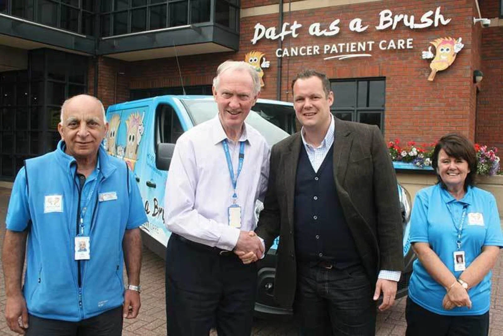 Harrison (second right) with the charity