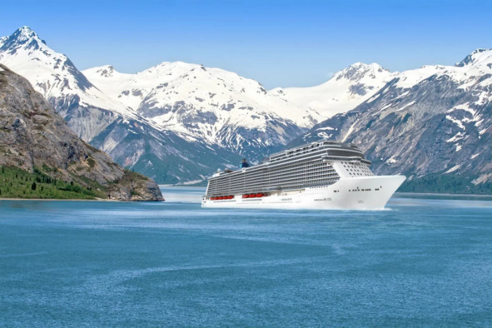 Norwegian Bliss pictured in Alaska