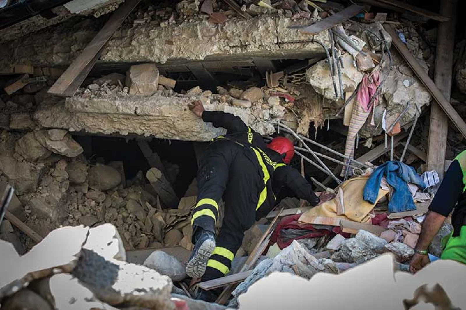 Italian rescue workers