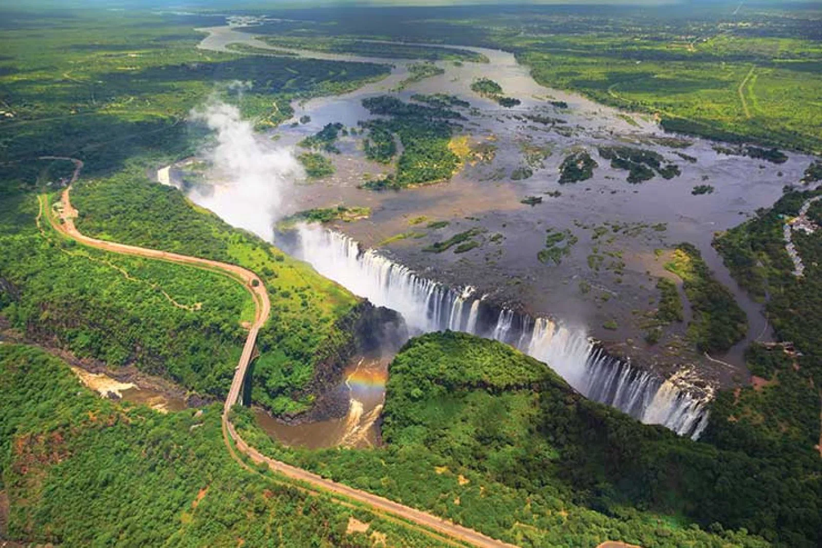 Victoria Falls aerial shot