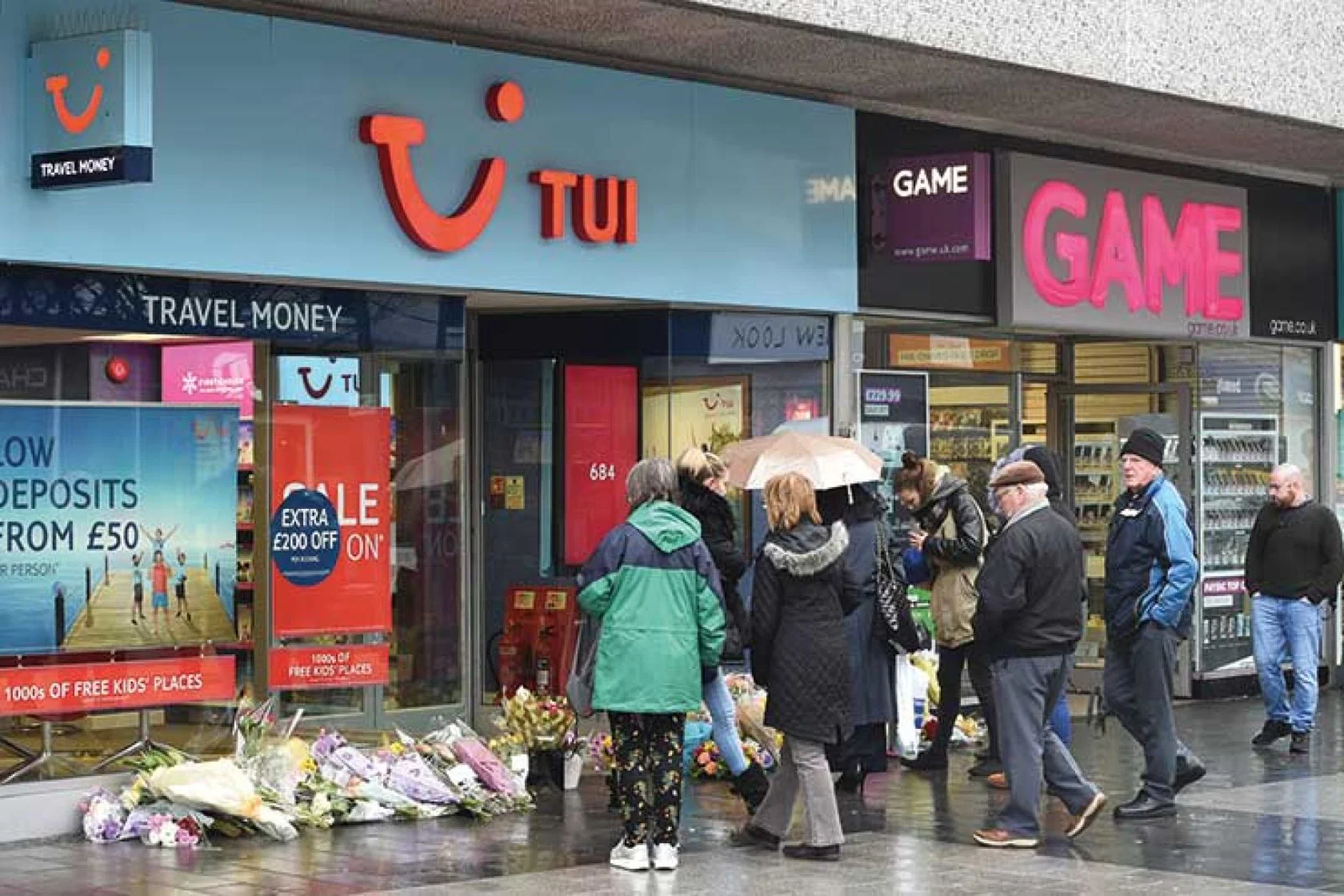 Tributes paid to agent Cassie Hayes outside Tui store in Southport