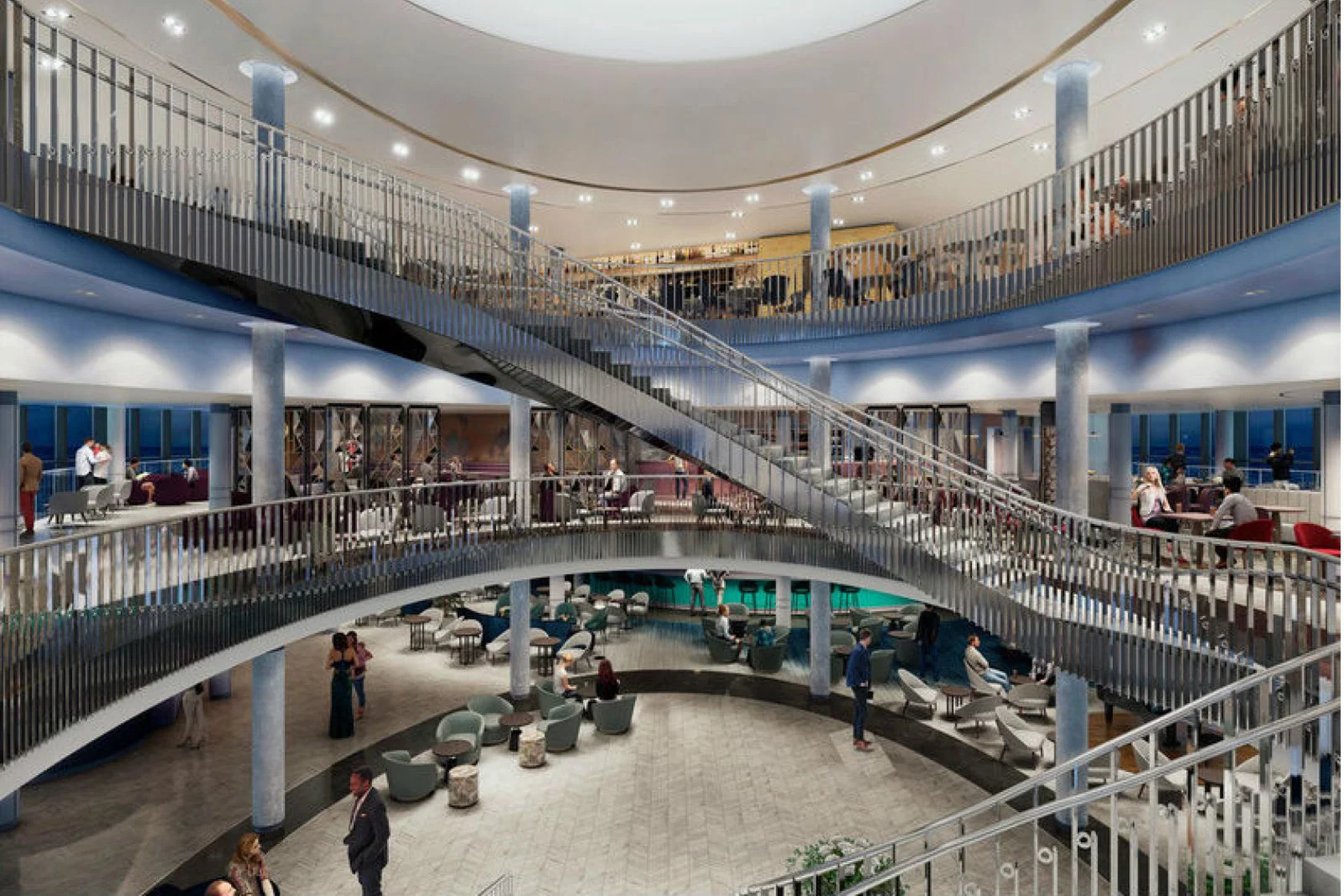 The Grand Atrium will be a first for P&O Cruises