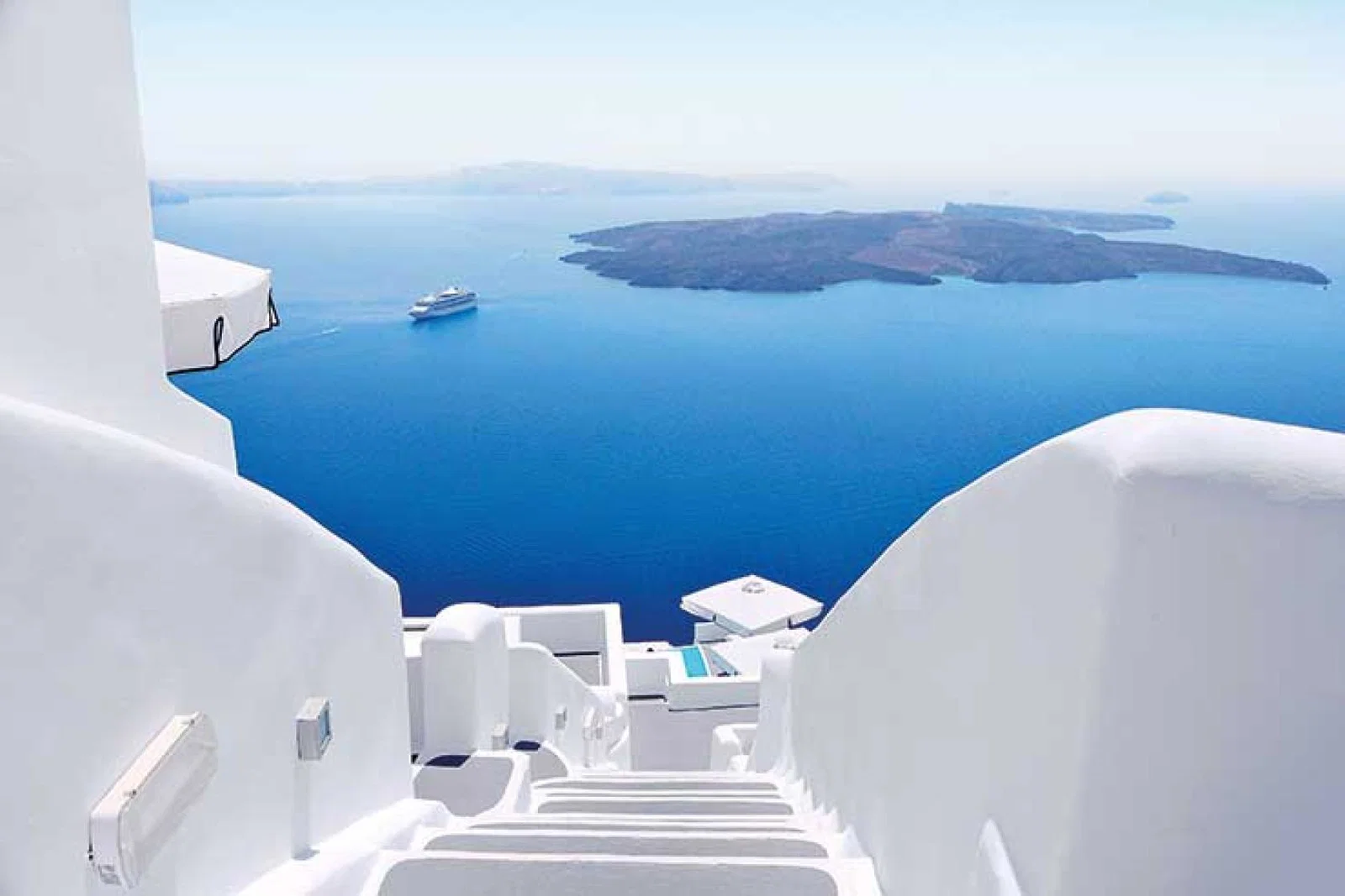 Greek mediterranean scene