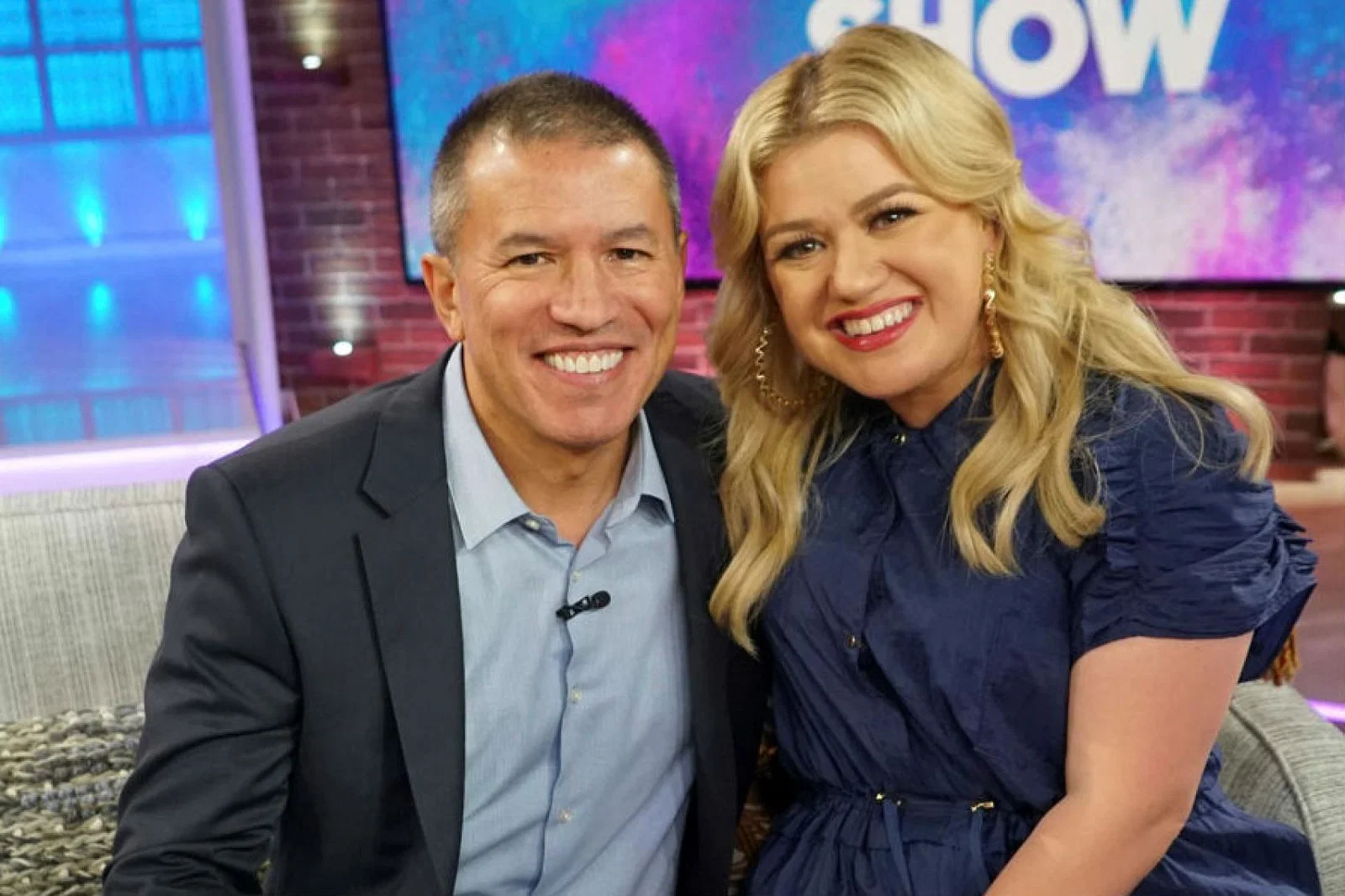 NCL boss Andy Stuart appeared on Kelly Clarkson's show to ask her to become godmother