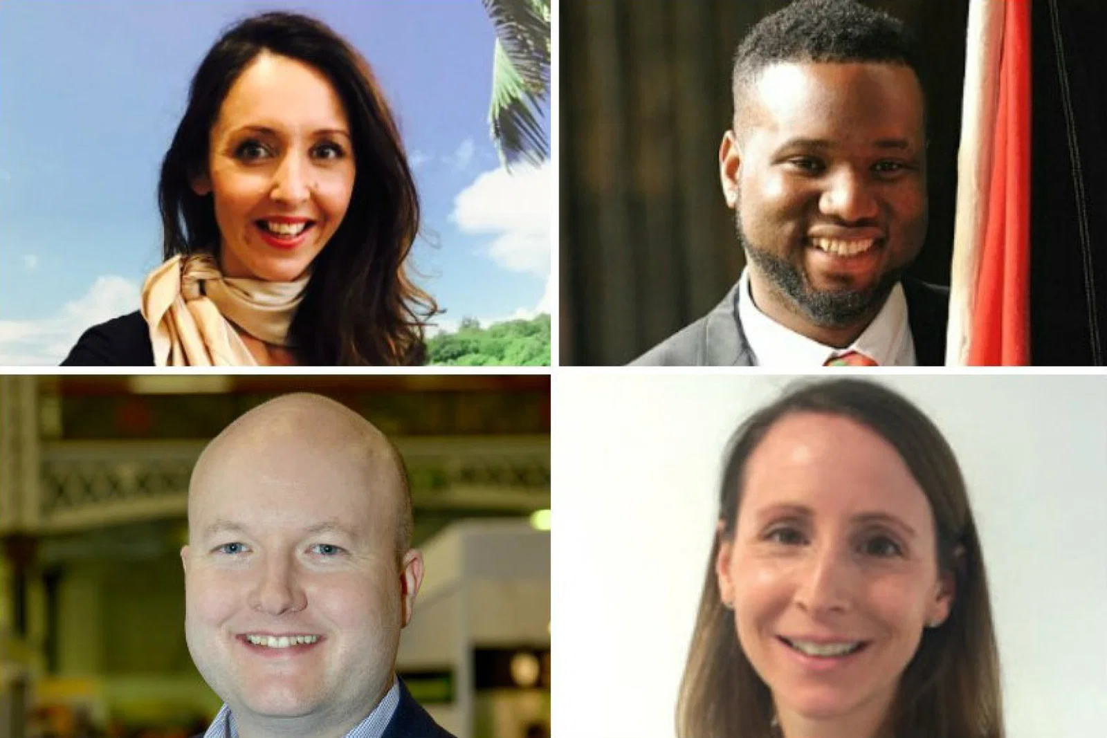 Clockwise: Stephanie Robbins; Joel Omari Henry; Katharina Peck; and Martin Johnson