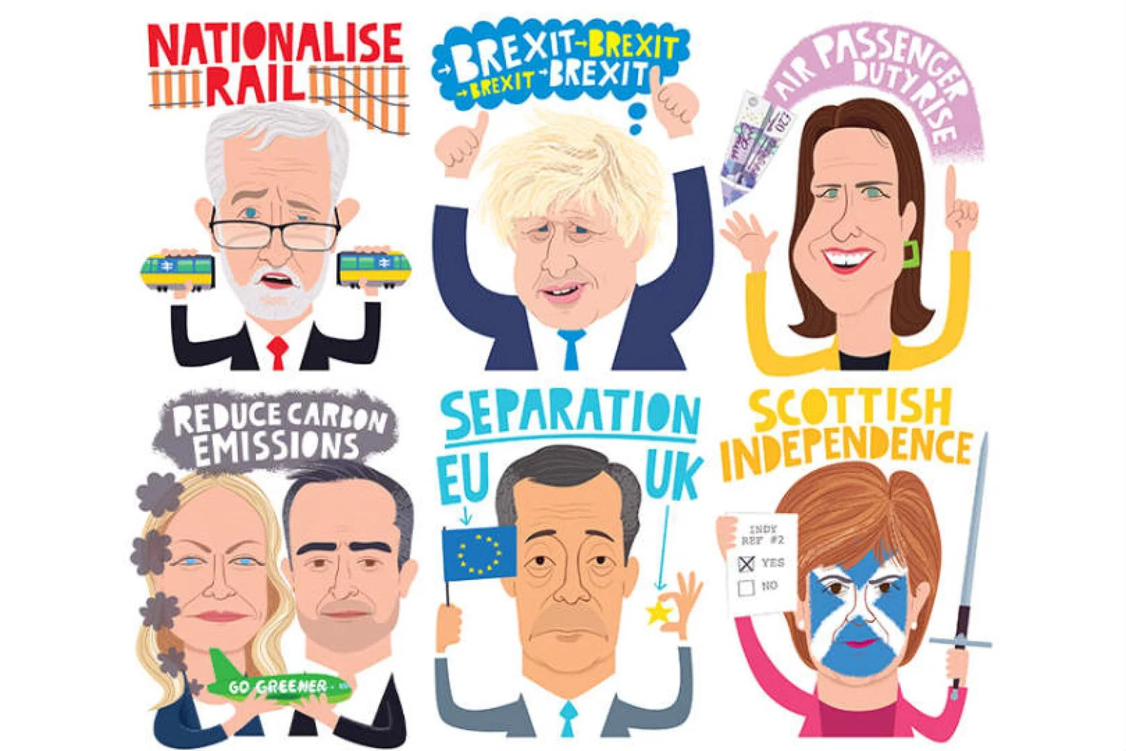 What are the main parties' policies? Picture:The Boy Fitz Hammond/nbillustration.co.uk