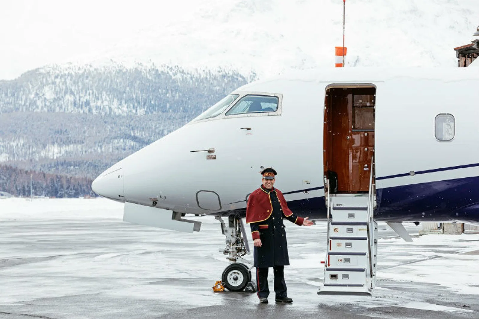 The Badrutt's Palace Hotel aircraft. Picture: Filip Zuan