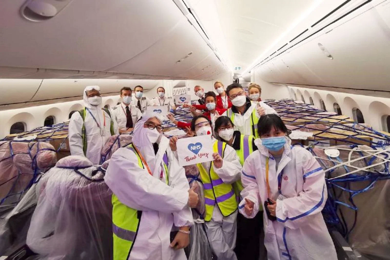 The PPE and medical supplies were in the hold and cabin