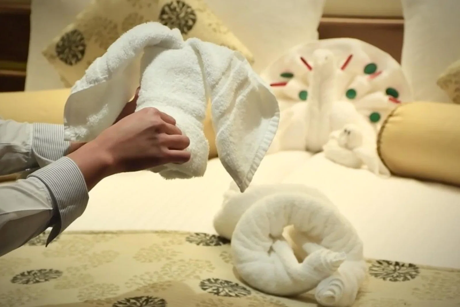 Viewers can learn how to fold towels in the CMV at Home series