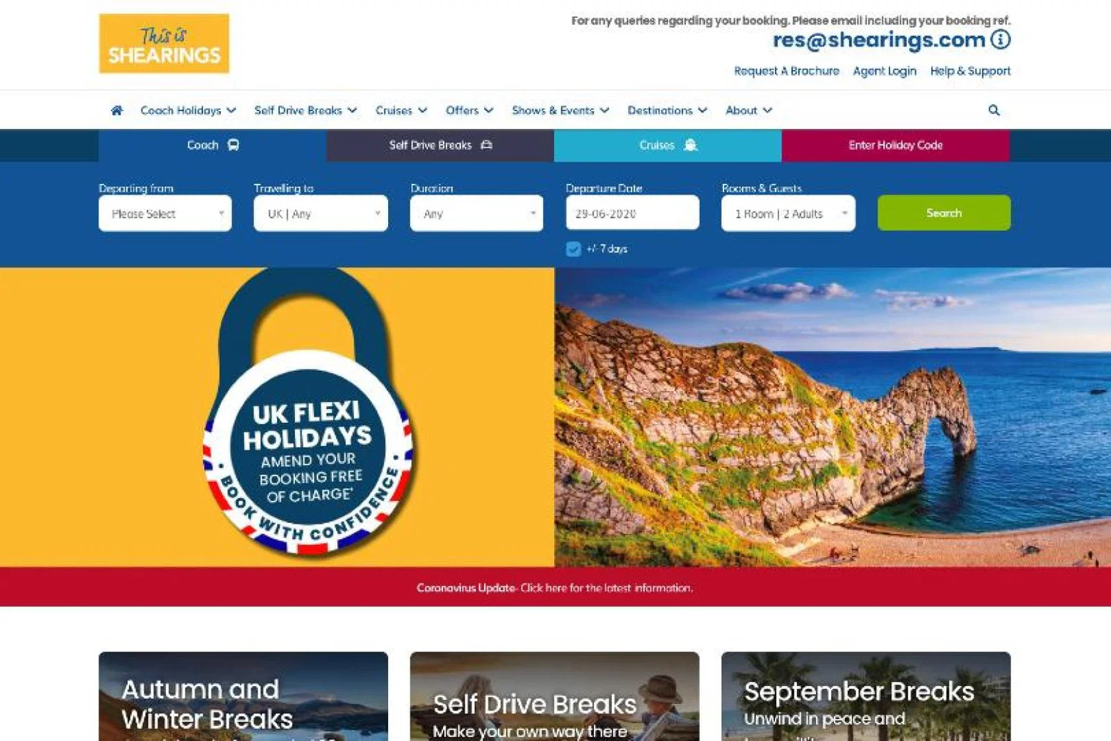 Shearings says it is unable to offer refunds at the moment due to the coronavirus crisis