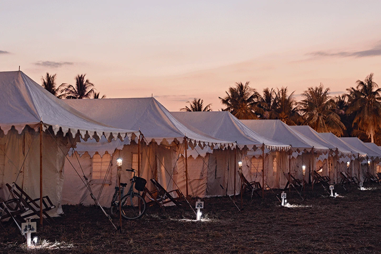 Camp Kerala at night