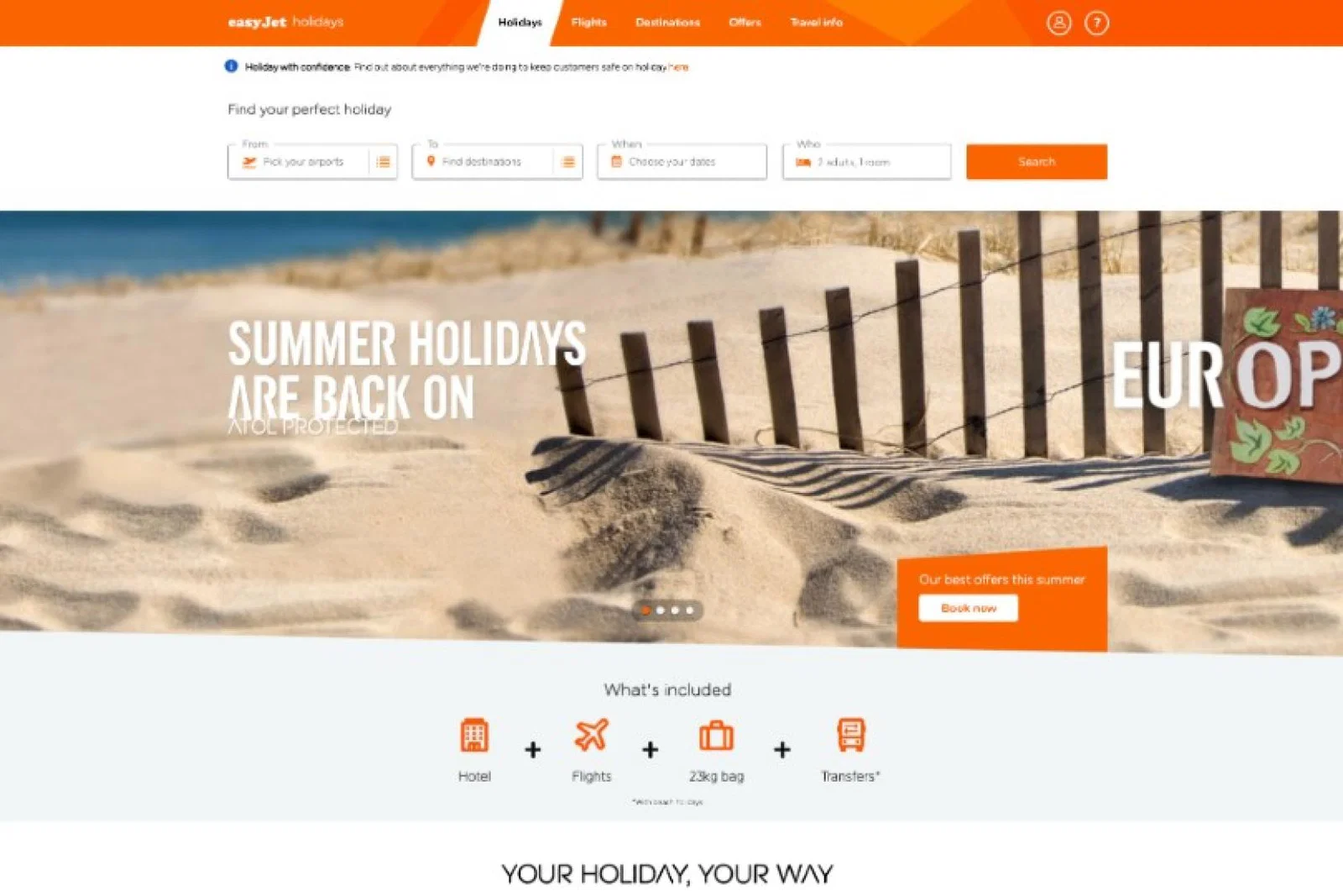 EasyJet Holidays will resume operations from 1 August