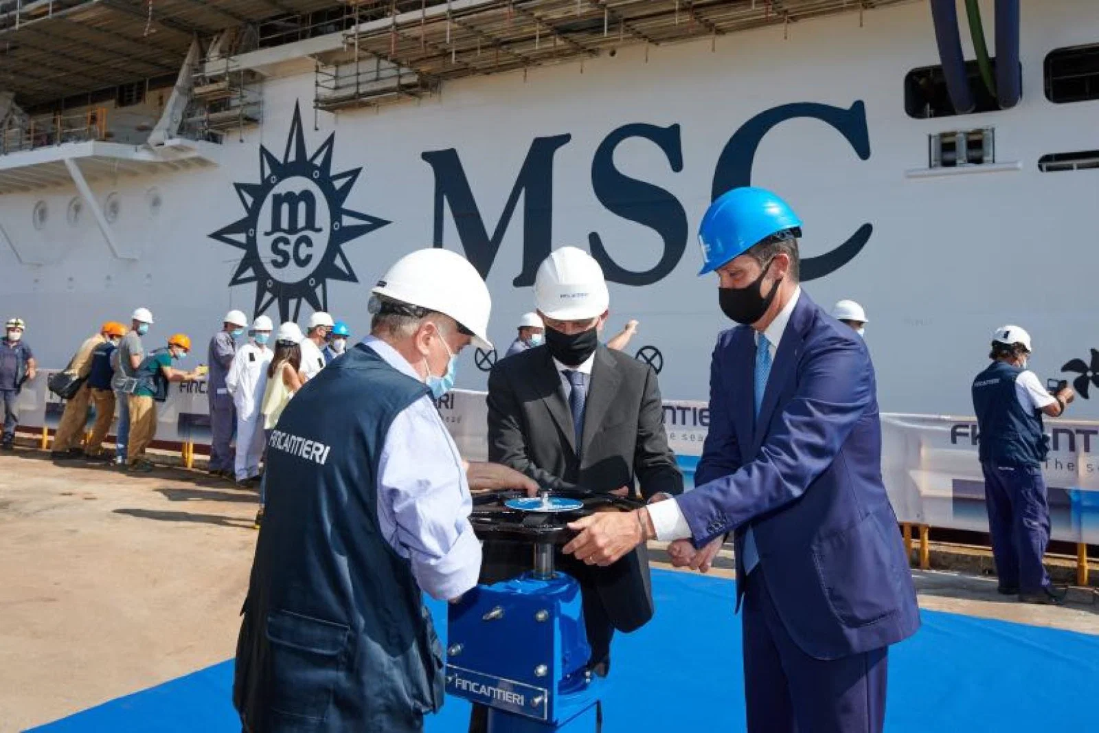 The floating out ceremony for MSC Seashore took place in Italy