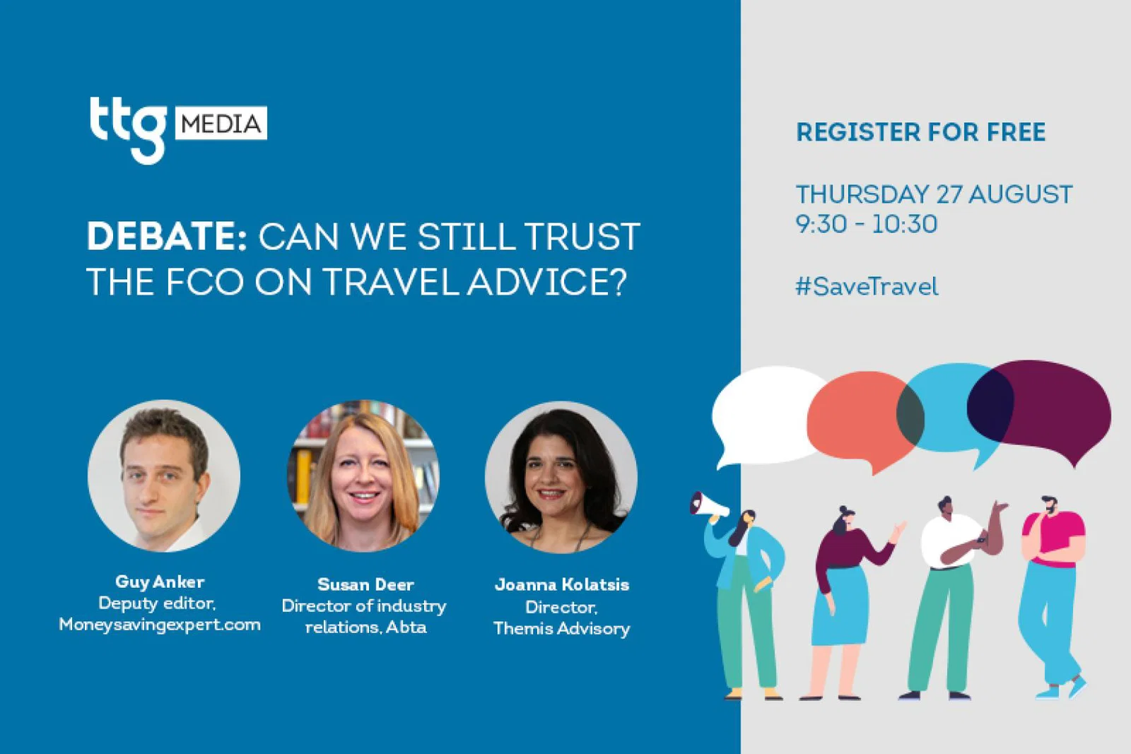 Join the TTG Debate - 9.30 – 10.30am on Thursday 27 August