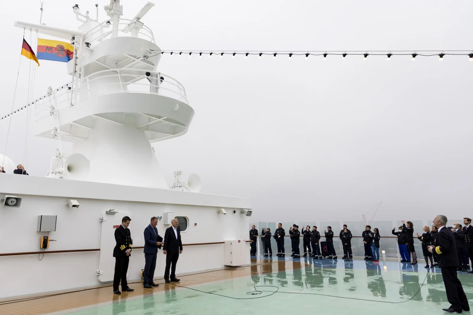 Staff commemorate Spirit of Adventure's delivery